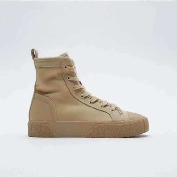 ZARA HIGH-TOP SNEAKERS size 39 - Picture 2 of 13